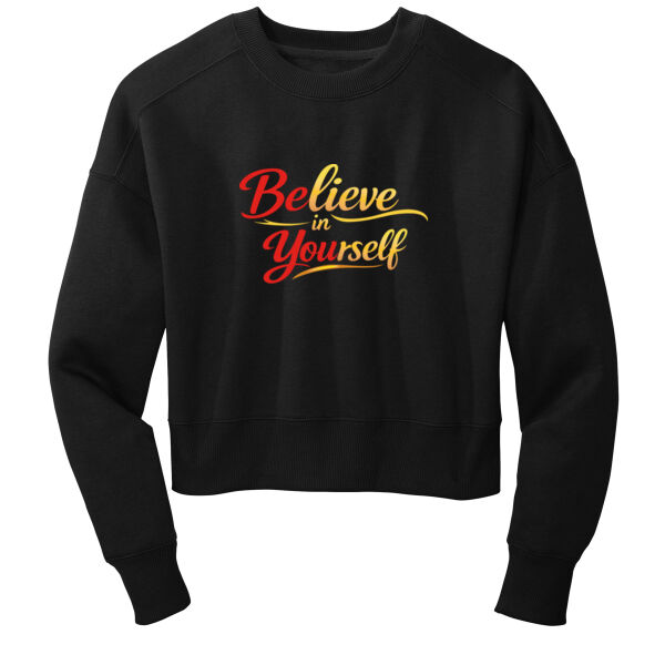 Lead from Within Women's Perfect Weight Fleece Cropped Crew Thumbnail